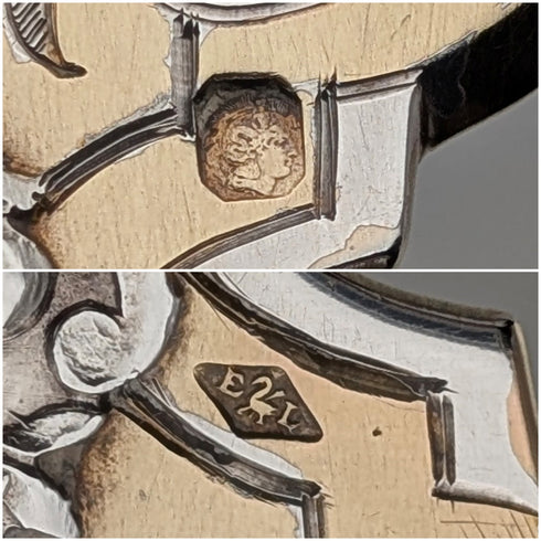 1900年頃 フレンチアンティーク 950シルバー製 ペストリーサーバ 109g Eugene Lefebvre ケース付